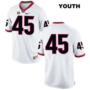 Youth Georgia Bulldogs NCAA #45 Luke Ford Nike Stitched White Authentic No Name College Football Jersey ZLM4254EE